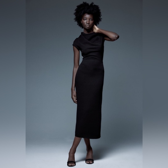 draped sheath dress zara